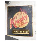 KRESKY OIL HEATERS DEALER SIGN