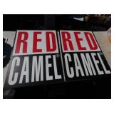 2 RED CAMEL SIGNS