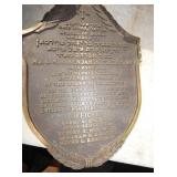 FREEMAN PATTERSON NJ WALL PLAQUE