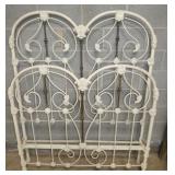 EARLY ORNATE IRON FULL SIZE BED