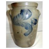 4G. COBALT DECO STORAGE CROCK