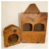 EARLY PRIM. WOODEN PEGION BOXES