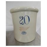 20G. REDWING STONEWARE CROCK