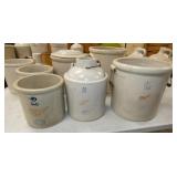 GROUP PICTURE STONEWARE JUGS,CROCKS