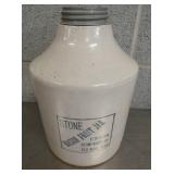 1G. STONEWARE MASON FRUIT JAR W/ LID