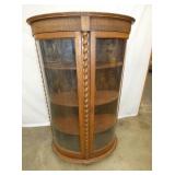 UNUSAUL OAK CURVED GLASS CHINA