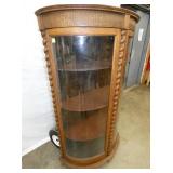 VIEW 4 UNUSUAL OAK CURVED GLASS CHINA