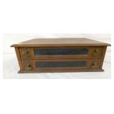 WALNUT 2 DRAWER SPOOL CABINET