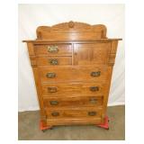 OAK HIGHBOY W/ BONNET BOX