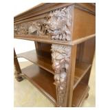 VIEW 7 CLOSEUP CARVED LION HEADS