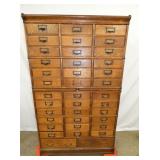 OAK GLOBE STACKING FILE CABINET