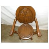 VIEW 6 TOP VIEW CARVED ARM CHAIR