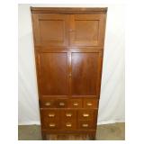OAK 4PC. STACKING FILE CABINET
