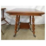 ORNATE MAH. TWIST LEG TABLE