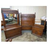 MATCHING 3PC. OAK BED ROOM SUITE