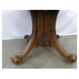 VIEW 2 CLOSEUP BASE OAK TABLE