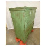 VIEW 2 CLOSEUP PAINTED MULE CHEST