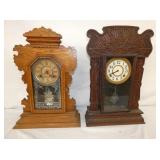 EARLY PRESSED CARVED KITCHEN CLOCKS