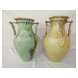 18IN AR COLE DOUBLE HANDLE POTTERY JARS 