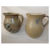 VIEW 2 CLOSEUP 8IN JUGTOWN PITCHERS