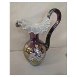 9IN IRIDESCENT HANDPAINTED PITCHER