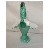 10IN FENTON IRIDESCENT BASKET