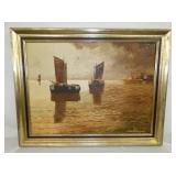 SIGNED OIL ON CANVAS 31X24