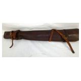 LEATHER GUN SADDLE HOLSTER