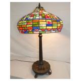 WONDERFUL COLOR STAINED GLASS LAMP