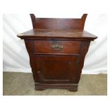 VIEW 2 CLOSEUP OAK WASHSTAND