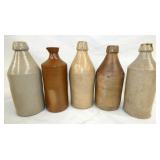 VARIOUS STONEWARE BOTTLES