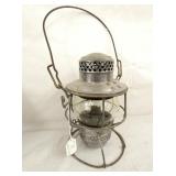 N&W RR LANTERN ETCHED GLOBE