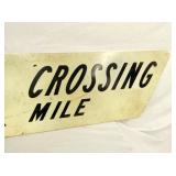 VIEW 3 RR CROSSING 1 MILE SIGN