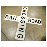 VIEW 3 CLOSEUP RR CROSSING SIGN