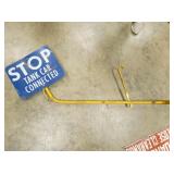 STOP TANK CAR CONNECTED SIGN W/ BRACKET