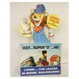 LIONEL TRAINS EASLE BACK DISPLAY