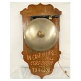 IN CASE OF FIRE BRASS BELL