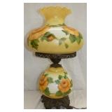HANDPAINTED PARLOR LAMP W/ SHADE