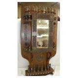 ORNATE EARLY WALL CABINET W/ MIRROR