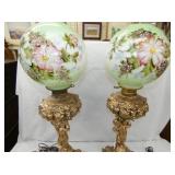 VIEW 5 MATCHING PAIR HANDPAINTED SHADES