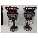 ORNATE 14IN CUT TO CLEAR VASES