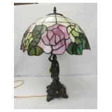 STAINED GLASS PARLOR LAMP
