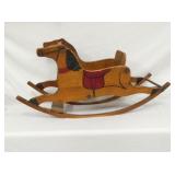 EARLY WOODEN ROCKING HORSE