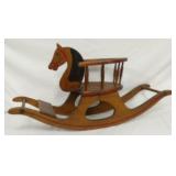EARLY WOODEN ROCKING HORSE
