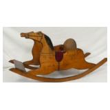 EARLY WOODEN ROCKING HORSE