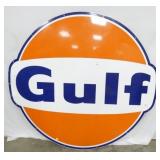 1954 6FT. PORC. GULF BOW TIE SIGN