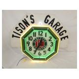 31X26 TYSONS GARAGE NEON CLOCK