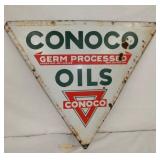 26X23 DS PORC. CONOCO OILS SIGN