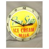 16IN PINE STATE ICE CREAM CLOCK