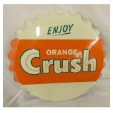EMB. 18IN ORANGE CRUSH CAP SIGN